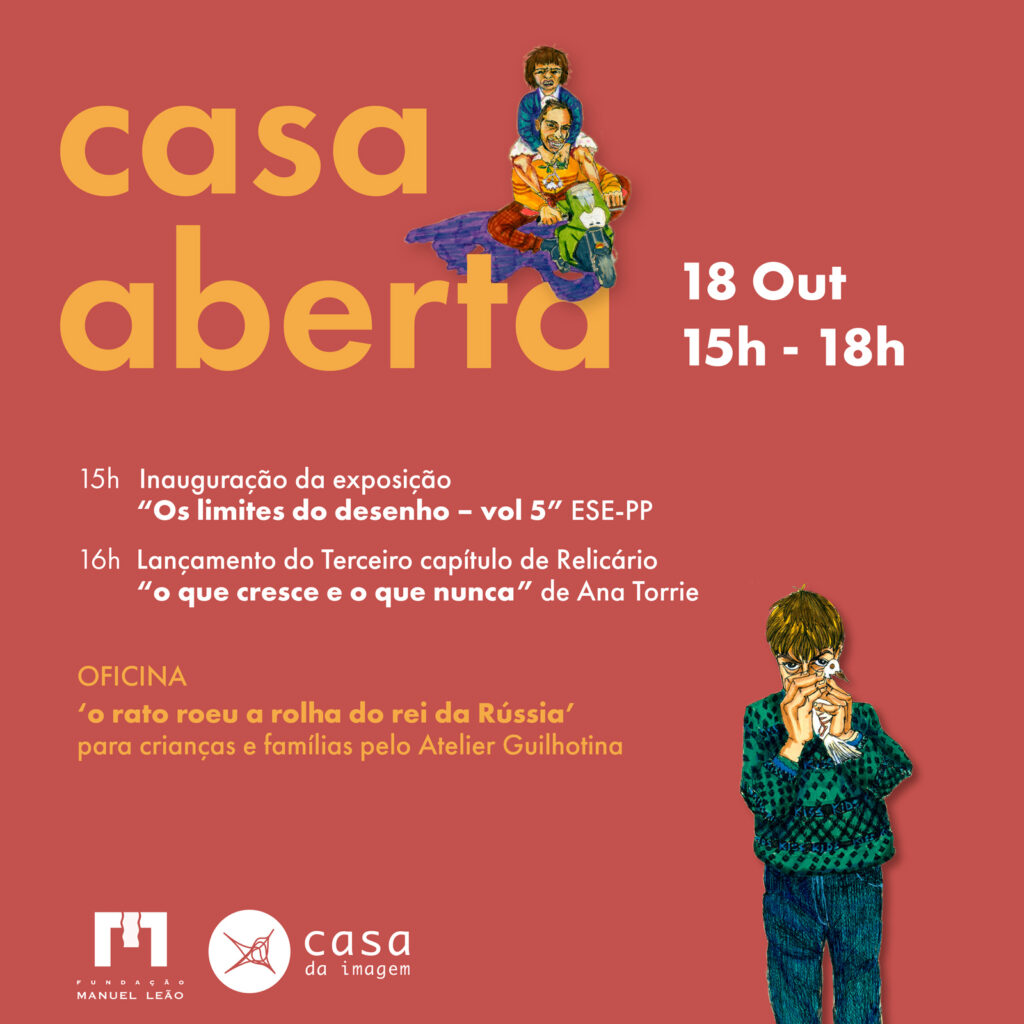 No dia 18 de outubro, a partir das 15h, abrimos de novo a Casa da Imagem a toda a comunidade. Junte-se a nós neste dia de Casa Aberta.