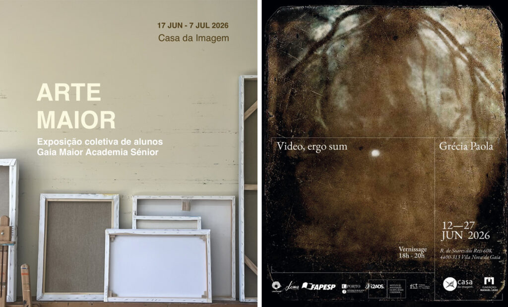 Durante o mês de junho, a Casa da Imagem, da Fundação Manuel Leão, acolhe duas novas exposições: Video, Ergo Sum, de Grécia Paola, com inauguração a 12 de junho, e Arte Maior, exposição coletiva de alunos da Gaia Maior Academia Sénior, com inauguração a 17 de junho.